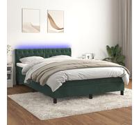 Fasba Cama Box Spring con Colchón de Muelles Ensacados y LED, Terciopelo Suave, Cabecero Ajustable, Protección de Colchón, Manual de Montaje Incluido Modelo LYKLYD-3134582ES