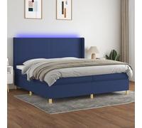 Fasba Cama Box Spring con Luces LED | Colchón de Muelles Ensacados | Cabecero Ajustable | Protector de Colchón Suave | Diseño para Dormitorio Modelo LYKQY-3138747ES