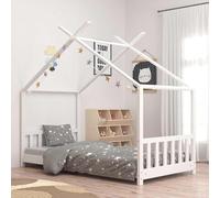 Fasba Cama de Madera con Estructura de Casa Árbol, 80x160 cm, Blanco, para Niños Modelo XPFCLYD-283368ES