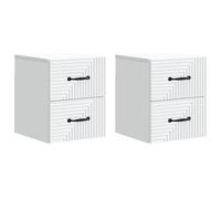 Fasba Mesa de Noche de Madera de Ingeniería con 4 Cajones, Diseño Moderno y Elegante, 34,5 x 33 x 40 cm FCGMZJ-898636ES