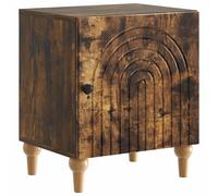 Fasba Mesa de Noche Moderna para Dormitorio - Roble Ahumado, 43 x 34,5 x 50 cm, Estilo Elegante y Espacio de Almacenamiento FCGMZJ-894115ES