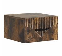 Fasba Mesita de Noche Moderna de Madera Roble Ahumado, Diseño Elegante y Espacio de Almacenamiento, 34,5 x 33 x 20 cm FCGMZJ-898945ES
