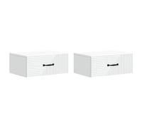 Fasba Mesitas de Noche Modernas con Cajones - Estilo Elegante y Amplio Almacenamiento, Dimensiones 49 x 34,5 x 20 cm, Dormitorios y Espacios Pequeños FCGMZJ-898616ES