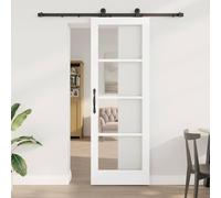 Fasba Puerta Deslizante de Madera y Vidrio - Estilo y Funcionalidad en tu Espacio | Acabado Mate | Diseño Moderno | Fácil Instalación Modelo LYKLYD-3331990ES