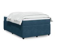 Fasba Sommier de Terciopelo con Colchón de Muelles Ensacados - Firmeza y Transpirabilidad - Azul Oscuro