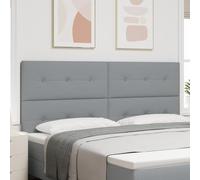 FasbaLuz de Cabecero LED Gris Claro 100 cm Tela