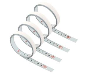 FASBET 4 cintas métricas autoadhesivas de 2 m, de izquierda a derecha, para pegar, cinta métrica autoadhesiva de metal para fresadora en T y sierra de mesa, herramienta de carpintería