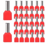 FASBET Juego de 100 Férulas Gemelas de 10 mm², 2 Casquillos Dobles, Set de Férulas (100 Piezas)