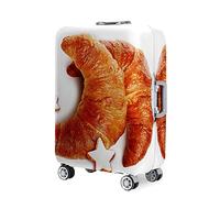 Fasbuy Funda para Maletas Elástica, Funda Maleta Grande Cabe 18-32 Pulgadas, 3D Cubierta de Equipaje con Cremallera, Suave de Anti-Polvo Protector Equipaje (Croissant,XL)