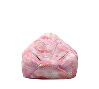 Fasbuy Puff 3D Mármol Imprime, Puff Gigante sin Relleno con Asa, Salon Bean Bag para Almacenaje, Puf Sofa de Color para Adultos y Niños, Exteriores y Interiores (Rosa Oscuro,100x120cm)