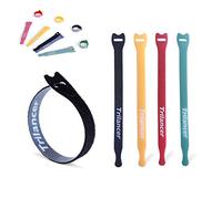 Fascette per Cavi Riutilizzabili，40 Pezzi 150mm x 12 mm Trilancer Fascette Fermacavi Fascette di Chiusura, per ufficio Domestico Tablet PC TV 15cm(Multicolore)