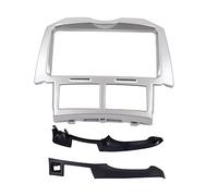 Fascia de Coche, Robusto Panel de Radio Estéreo ABS Estable 2DIN de Alta Resistencia para Reemplazo de Reacondicionamiento de Automóviles para Yaris Vitz Platz 2005-2011(Plata)