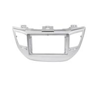 Fascia del Panel de Radio para Hyundai para Tucson 2015 2016 2017 2018 9 Pulgada Coche Fascia Radio Pane Instalación Adaptador Bezel Consola Placa Salpicadero Kit(Silver Left-Frame)