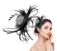 Fascinador Diadema Para Mujer,Complemento De Pelo Tipo Sombrero - Pequeño Sombrero de Malla Accesorio para el Pelo para Niñas y Mujeres Uso Diario Reuniones al Aire Libre Festivales Tés de la Tarde Ev