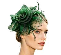 Fascinadores sombreros, tocado de cabeza con flores y velo para una fiesta de té, sombrero de té para mujer, para boda, funeral, despedida de soltera, eventos, ceremonias, atuendo