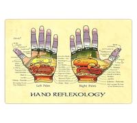 Fascinating Hand Map Poster | An Illustrated Guide to Sensory Zones & Pressure Points | Unique Conversation Art for Library, Classroom or Waiting Room(Framed,12x18inch(30x45cm))