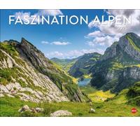 Fascination Alpen Poster Calendar 2025: panoramas de montaña de ensueño en un calendario de pared. Calendario decorativo con calendario mensual.