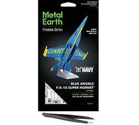 Fascinations Metal Earth Premium Series Blue Angels F/A-18 Super Hornet Kit de modelo de metal 3D con pinzas