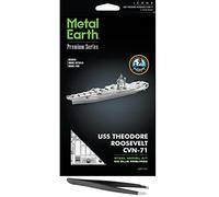 Fascinations Metal Earth Serie Premium USS Theodore Roosevelt CVN-71 Kit de modelo de metal 3D con pinzas
