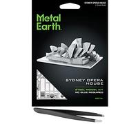 Fascinations Metal Earth Sydney Opera House 3D Metal Model Kit paquete con pinzas