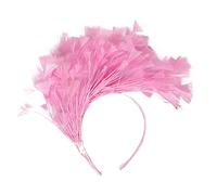 Fascinator Hut Damen Vintag Headwear Haar Accessoire mit Schleier Federn Blumen Mesh Stirnband Clip Frauen Pillbox Hut Karneval Haarklammer Karneval Teeparty Kirche Haarschmuck