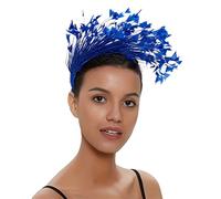 Fascinator Sombreros para Mujer Vintage Headwear Accesorios para el Cabello con Velo Plumas Flores Malla Diadema Clip Elegante Clip para el Cabello Pinza para el Pelo para Bodas Fiesta Iglesia