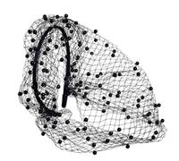 Fascinator With Veil | Comfortable Mesh Pearls Face Covering