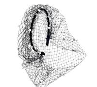 Fascinator With Veil | Comfortable Mesh Pearls Face Covering