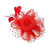 Fascinators Hats for Women - Elegant Headwear | Mesh Netting with Floral Accent Design, Lightweight Hair Clip Attachment, Formal Occasion Accessory for Tea Party and Events