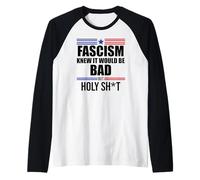 Fascism is Bad History 1776 No Kings America Pro Democracy Camiseta Manga Raglan