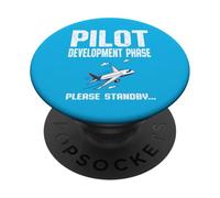 Fase de Desarrollo Piloto Divertido Futuro Aviador Capitán PopSockets PopGrip Adhesivo