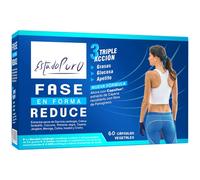 Fase Reduce Estado Puro - Quemagrasas Potente para Adelgazar - Adelgazante x3 Grasas, Glucosa, Apetito - Garcinia Cambogia, Forskolina, Moringa, Capsaicina, Inositol, Cromo - 60 Cápsulas de Tong-il