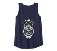 Fases de la Luna Camisa Estilo Tatuaje, Camiseta Reloj de Arena Camiseta sin Mangas