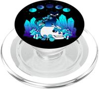 Fases de la Luna Cristal Brujo Lindo Gato Negro Kawaii PopSockets PopGrip para MagSafe