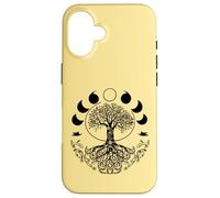 Fases de la Luna Retro 60's 70's Vibe Árbol de la Vida Gráfico Carcasa para iPhone 16