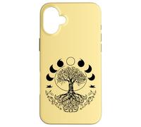 Fases de la Luna Retro 60's 70's Vibe Árbol de la Vida Gráfico Carcasa para iPhone 16 Plus
