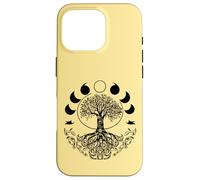 Fases de la Luna Retro 60's 70's Vibe Árbol de la Vida Gráfico Carcasa para iPhone 16 Pro