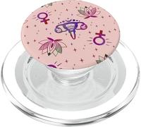 Fases De La Luna Útero Mujeres Místico Lotus Útero PopSockets PopGrip para MagSafe