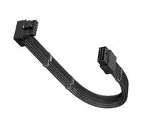Fasgear Cable de extensión GPU PCIE 5.0/5.1 de 90 grados, 30 cm, ATX3.0/3.1 16 pines (12+4) macho a hembra GPU extensión de alimentación 600W, adaptador 12VHPWR (12V-2x6) para RTX 3090Ti/4070Ti/4080