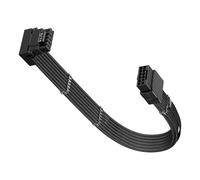 Fasgear Cable de extensión GPU PCIE 5.0/5.1 de 90 grados, 30 cm, ATX3.0/3.1 16 pines (12+4) macho a hembra GPU extensión de alimentación 600W, adaptador 12VHPWR (12V-2x6) para RTX 3090Ti/4070Ti/4080
