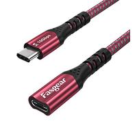 Fasgear Cable de extensión USB C 10 Gbps USB 3.1 Gen 2 Tipo C Macho a hembra Compatible con salida de video 4K Compatible con puerto Thunderbolt 3, Mac-Book, Dell XPS, Switch, USB-C Hub (1,8m, Rojo)