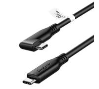 Fasgear Cable USB 4 de 240 W Thunderbolt 4 en ángulo recto USB C a USB C de 5 pies, 100 W/60 W, pantalla HD 8K de 40 Gbps, carga rápida compatible con Thunderbolt 3/4, MacBook eGPU SSD