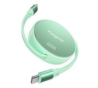 Fasgear Cable USB C, 240 W, PD3.1, cable de carga rápida, 1 m, longitud de 4 niveles, cable de carga preestablecido USB C 2.0 para Mac-Book Pro/i-Phone16/15 Pro Max/i-Pad/Mac-Book/Sam-Sung (verde)