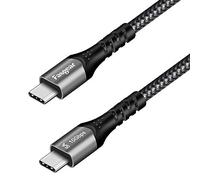 Fasgear Cable USB C a tipo C, cable USB 3.1 tipo C Gen 2 de carga rápida, suministro de energía de 100 W 20 V/5 A, transferencia de datos de 10 Gbps, salida de vídeo 4K a 60 Hz (3m, Negro)