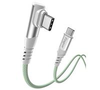 Fasgear Cable USB C a USB C de 100 W, 1 paquete de 10 pies, USB 2.0 tipo C a tipo C, cable PD de 5 A, carga rápida, ángulo recto, compatible con HP Elitebook x360 13, Sam-sung S24, Mac-Book, Surface