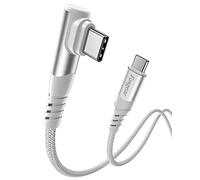 Fasgear Cable USB C a USB C de 100 W, 1 paquete de cable USB 2.0 tipo C a tipo C PD de 5 A, carga rápida en ángulo recto compatible con i-Pad Pro 2020, Surface Go, tableta N1, Sam-sung Galaxy Tab S3