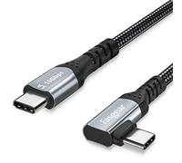 Fasgear Cable USB-C de 100 W con chip E-Marker, entrega de energía de 90 grados 5A USB 3.1 Gen 2 Tipo C a C 10 Gbps Datos Compatible para Google Pixel 4 3, Macbook, Pixelbook, S20, (1 m, Negro)