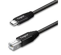 Fasgear Cable USB C Midi, cable tipo C a USB B, 1 paquete de cable de escáner de impresora trenzado de nailon conector de metal compatible con HP, Canon, impresoras, teclado Midi (1 m, Negro)