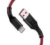 Fasgear Warp Charge Cable de 30 W para Oneplus 8 Pro 8 7 Pro 7T, 1,8 m Cable de carga USB C Cable de sincronización de datos trenzado de nailon USB tipo C para Oneplus 7 6T 6 5T(1,8 m, Rojo)