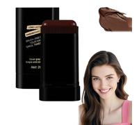 Fashaura Hair Dye Comb, Betun Para Canas, Hairdressing Wand Color, 2-In-1 Hair Color Stick, Safe and Convenient Hair Dye Comb for Women Men, Portable Dye Comb for Gray Hair Coverage (Coffee)